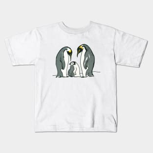 Penguin family Kids T-Shirt